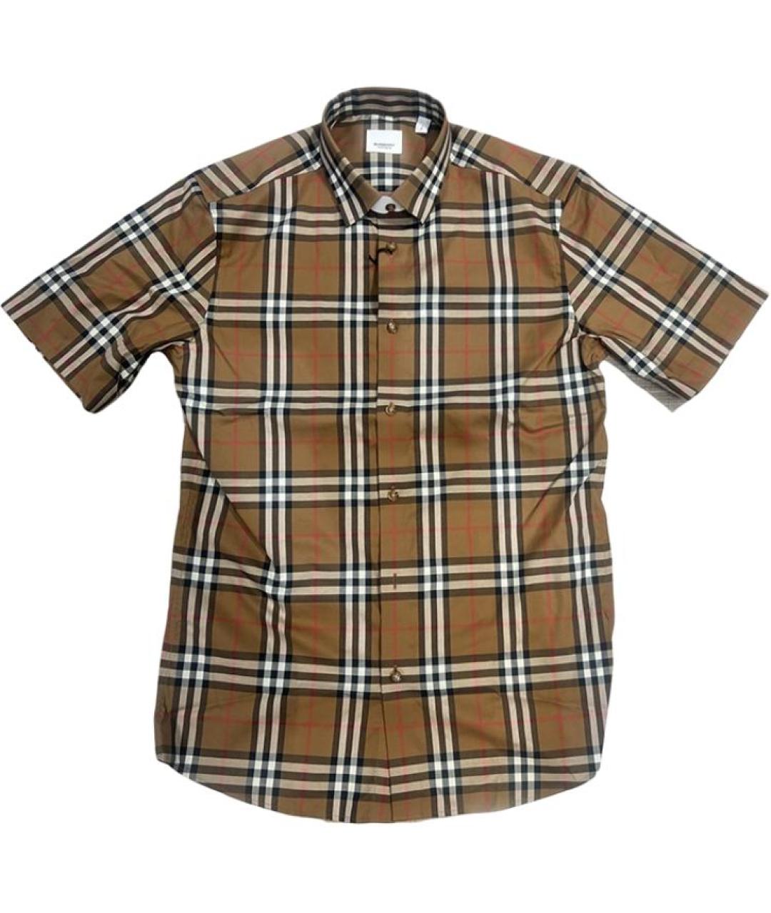 BURBERRY Коричневая хлопковая кэжуал рубашка, фото 1