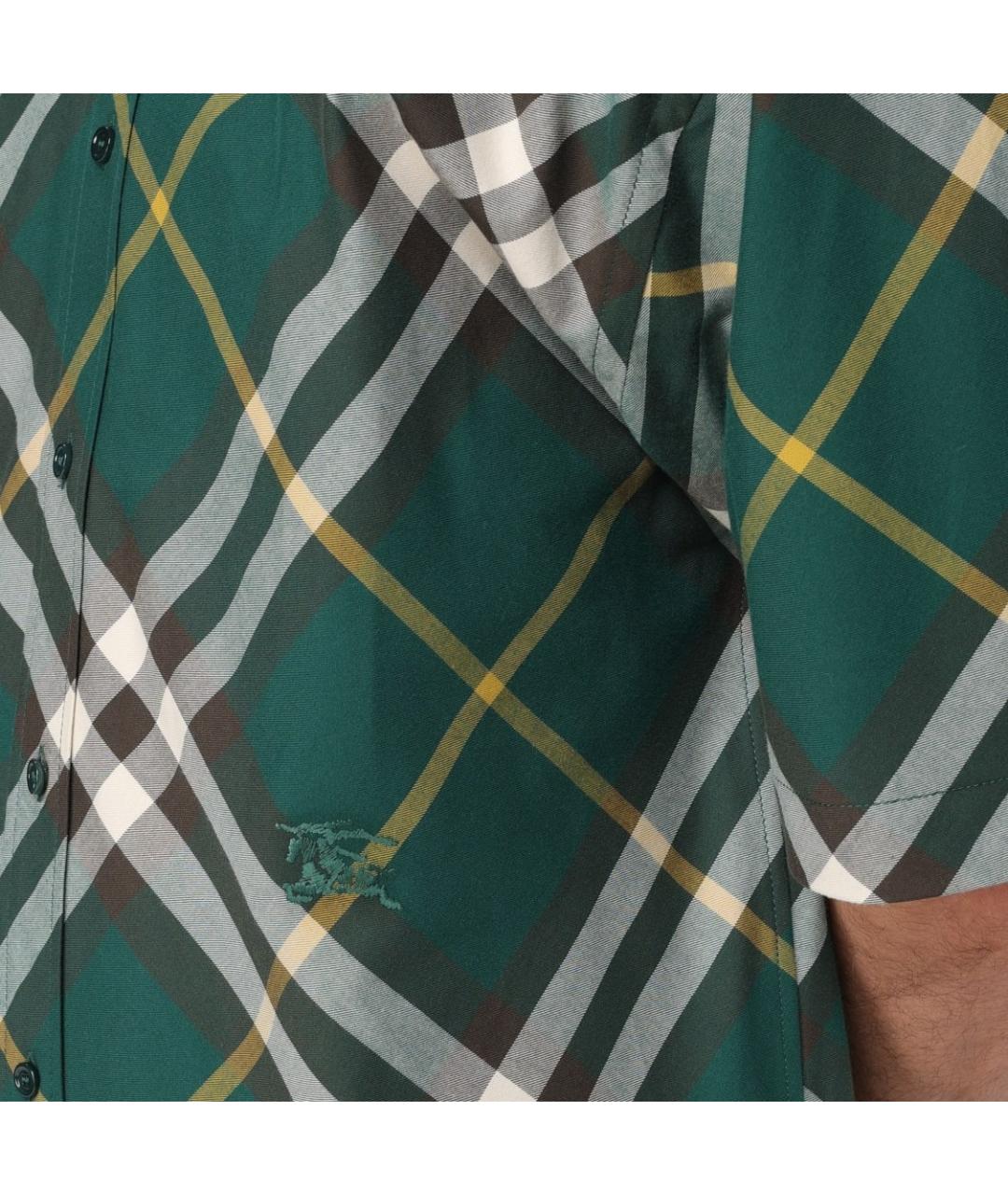 BURBERRY Зеленая хлопковая кэжуал рубашка, фото 5