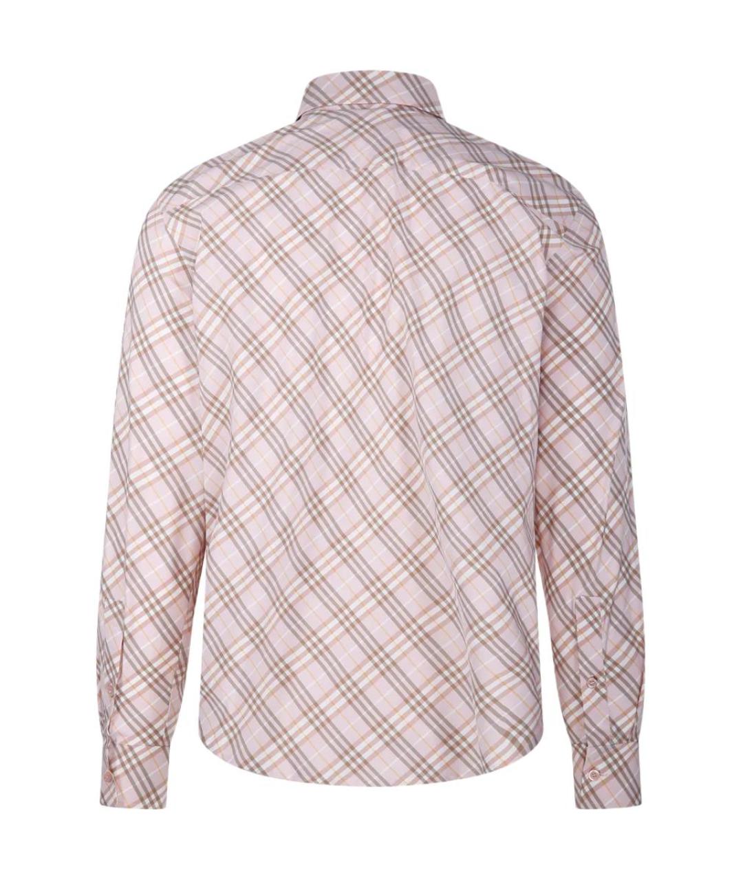 BURBERRY Розовая хлопковая кэжуал рубашка, фото 2