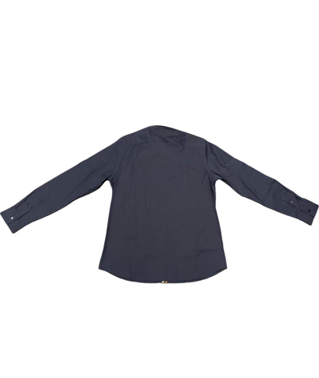 BURBERRY Темно-синяя хлопковая классическая рубашка, фото 2