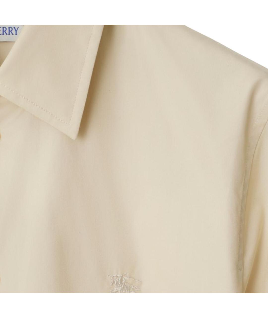 BURBERRY Бежевая хлопковая кэжуал рубашка, фото 5