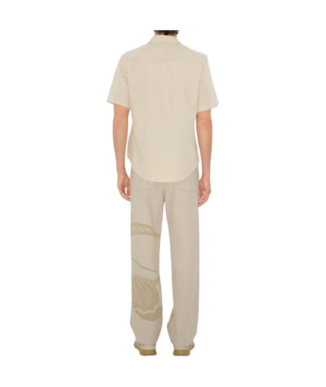 BURBERRY Бежевая хлопковая кэжуал рубашка, фото 3