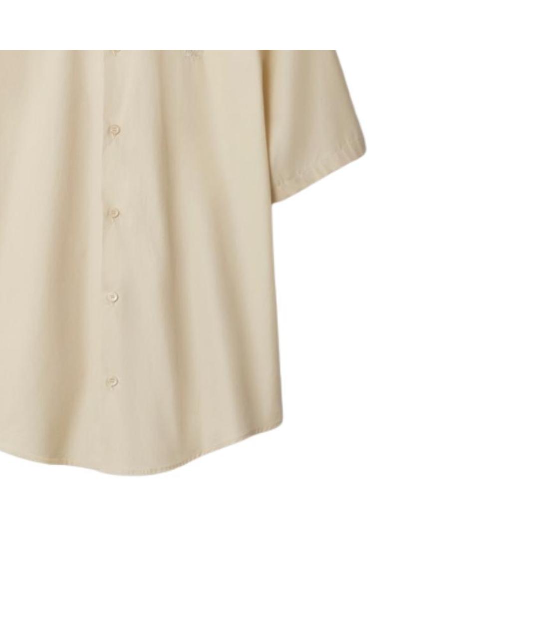 BURBERRY Бежевая хлопковая кэжуал рубашка, фото 6