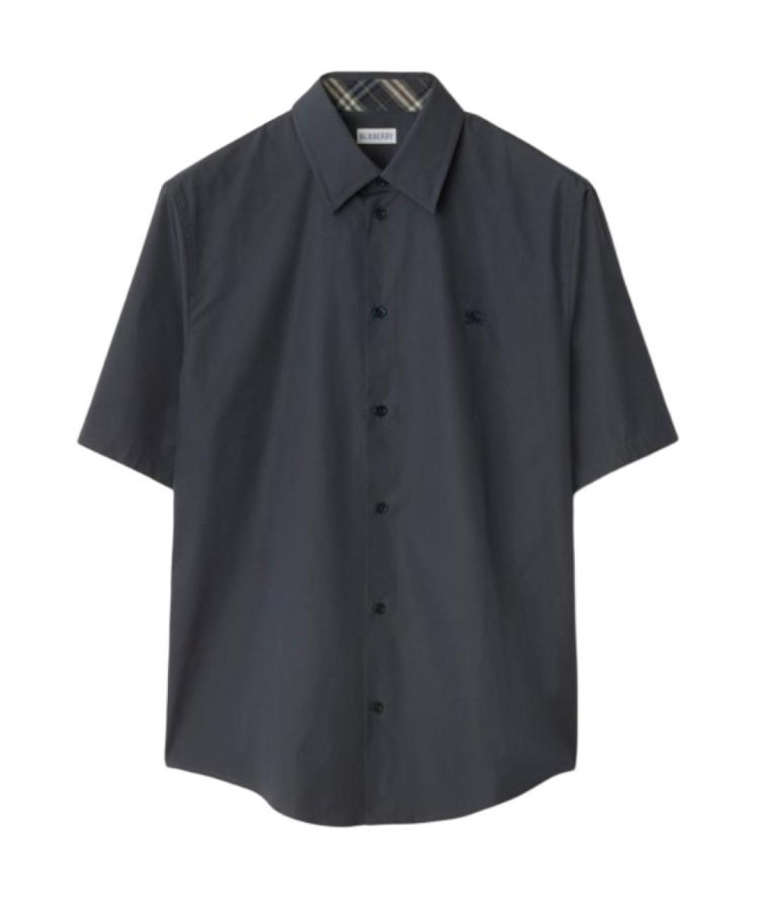 BURBERRY Синяя хлопковая кэжуал рубашка, фото 1