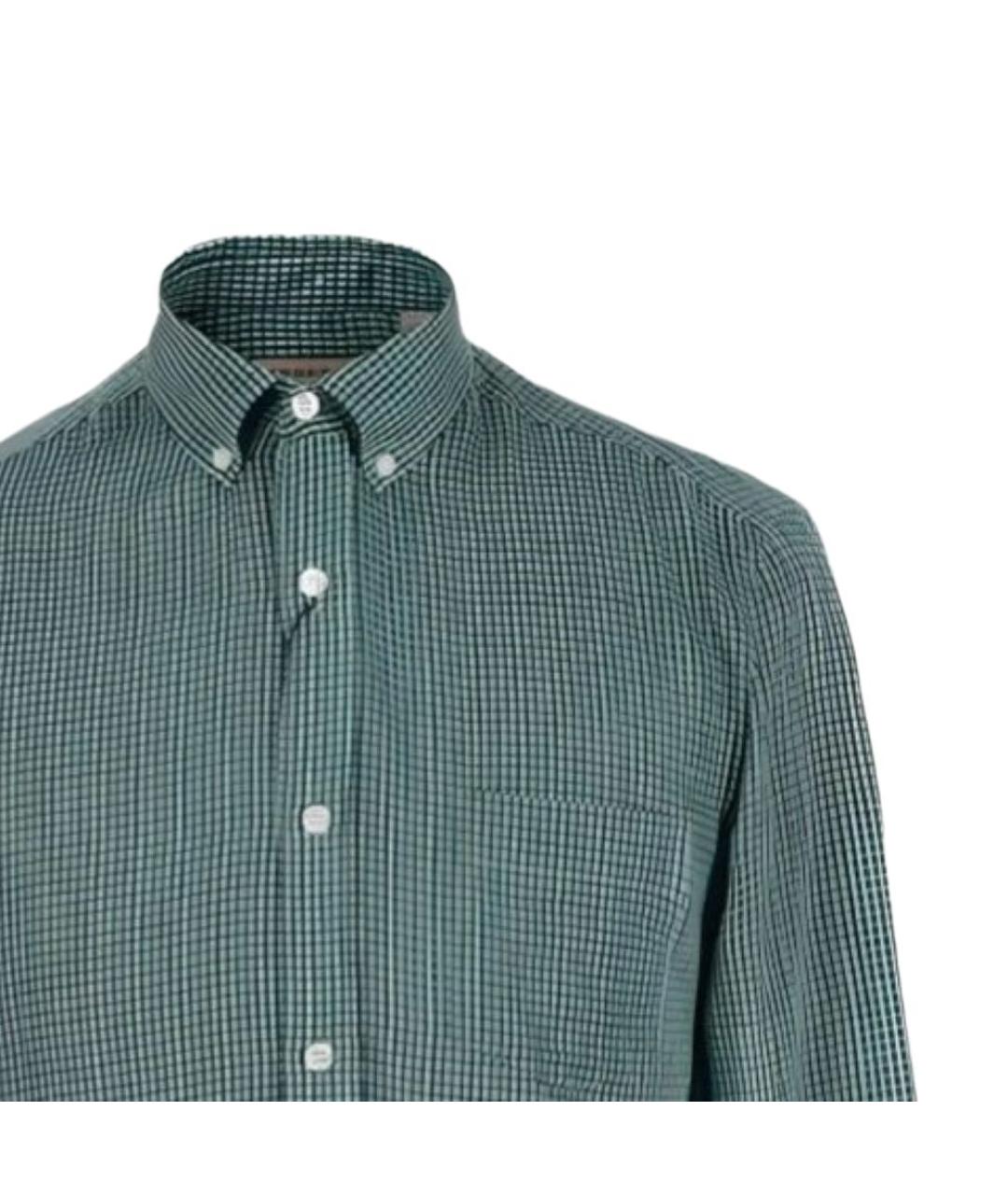 BURBERRY Зеленая хлопковая кэжуал рубашка, фото 4
