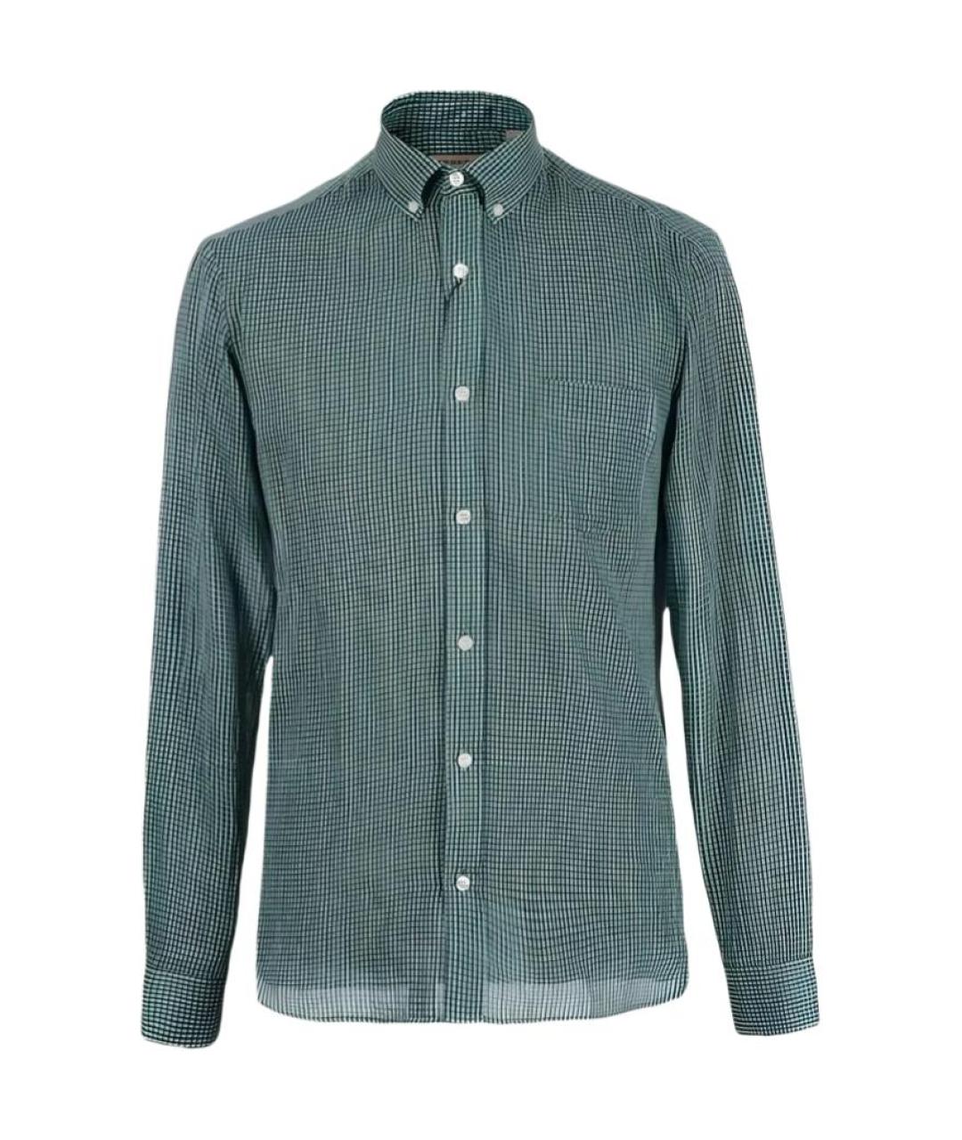 BURBERRY Зеленая хлопковая кэжуал рубашка, фото 1