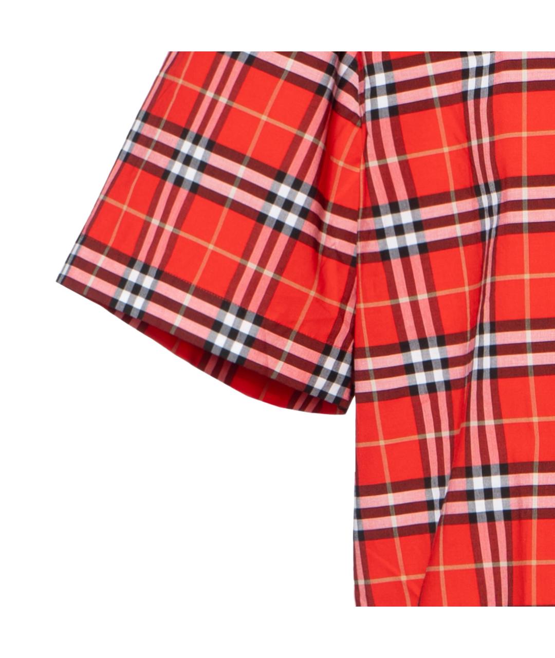 BURBERRY Красная хлопковая кэжуал рубашка, фото 3