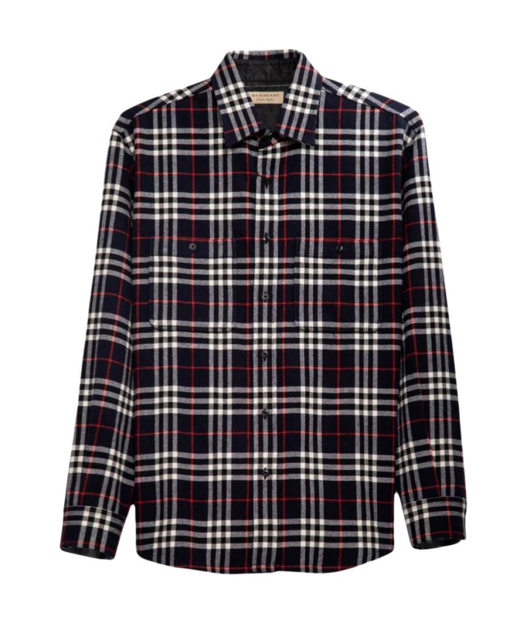 BURBERRY Темно-синяя хлопковая кэжуал рубашка, фото 1