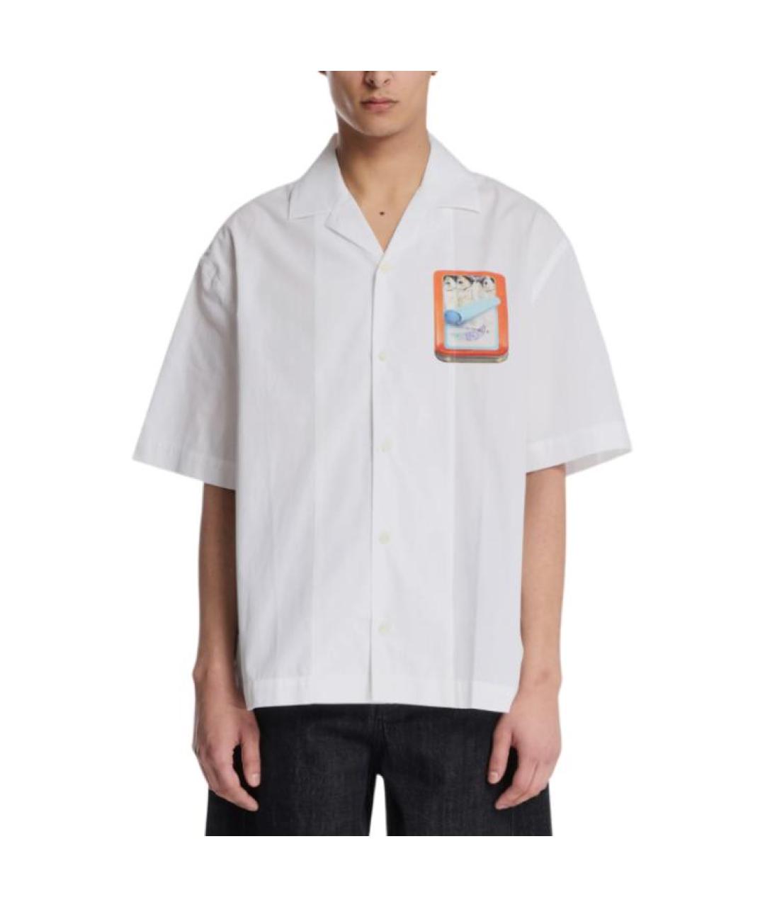 JACQUEMUS Белая хлопковая кэжуал рубашка, фото 3