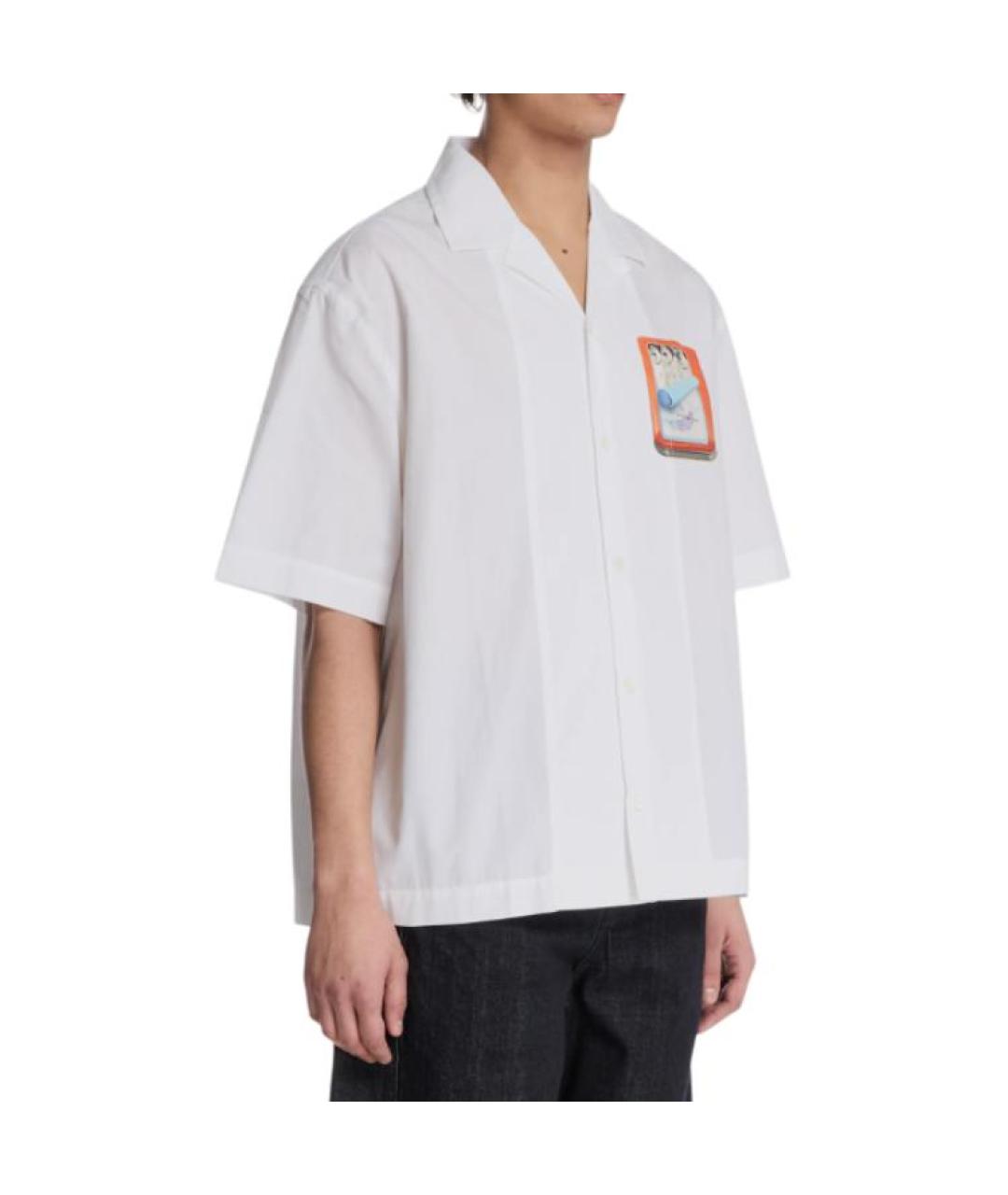 JACQUEMUS Белая хлопковая кэжуал рубашка, фото 4
