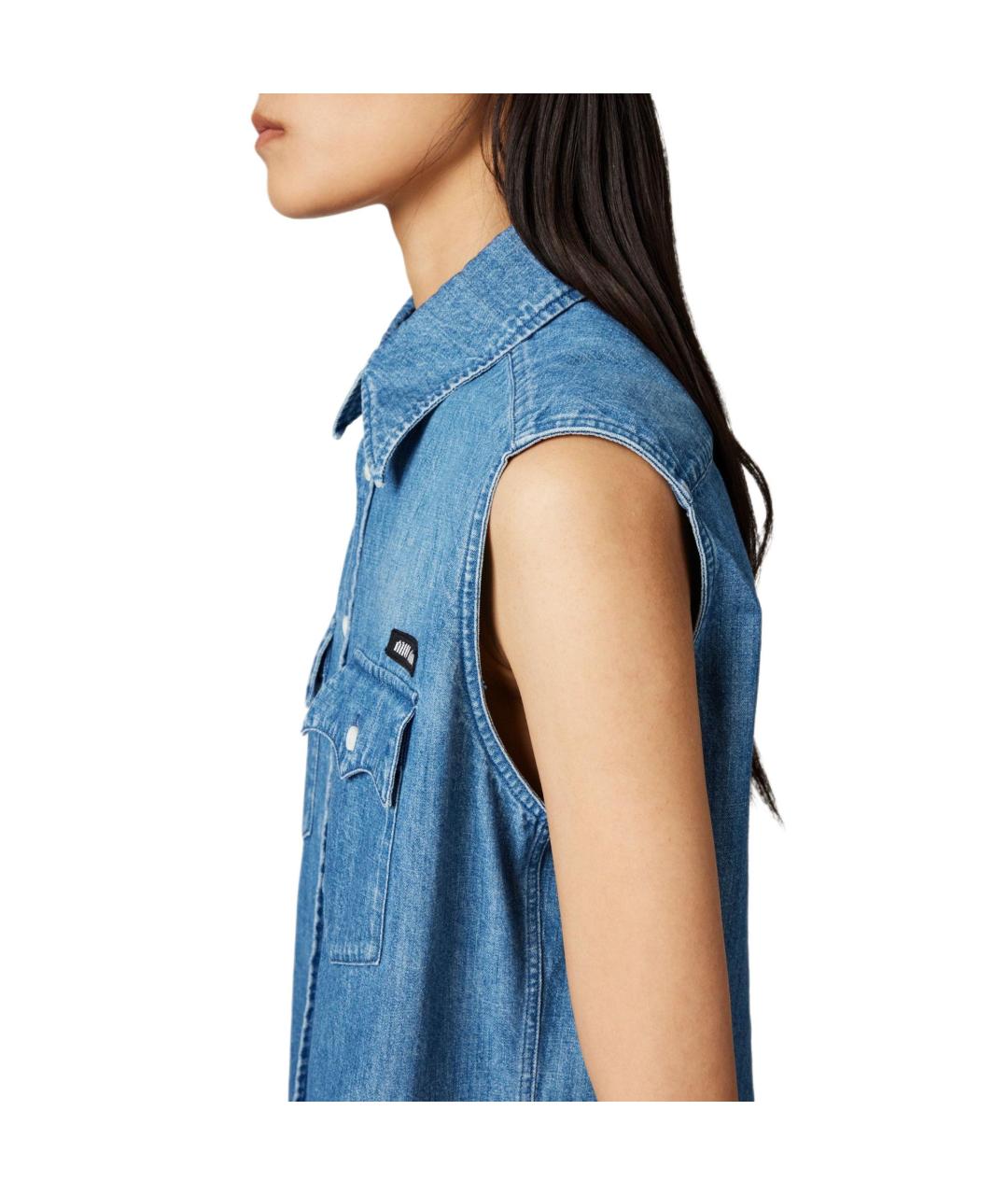 MIU MIU Синяя рубашка, фото 5