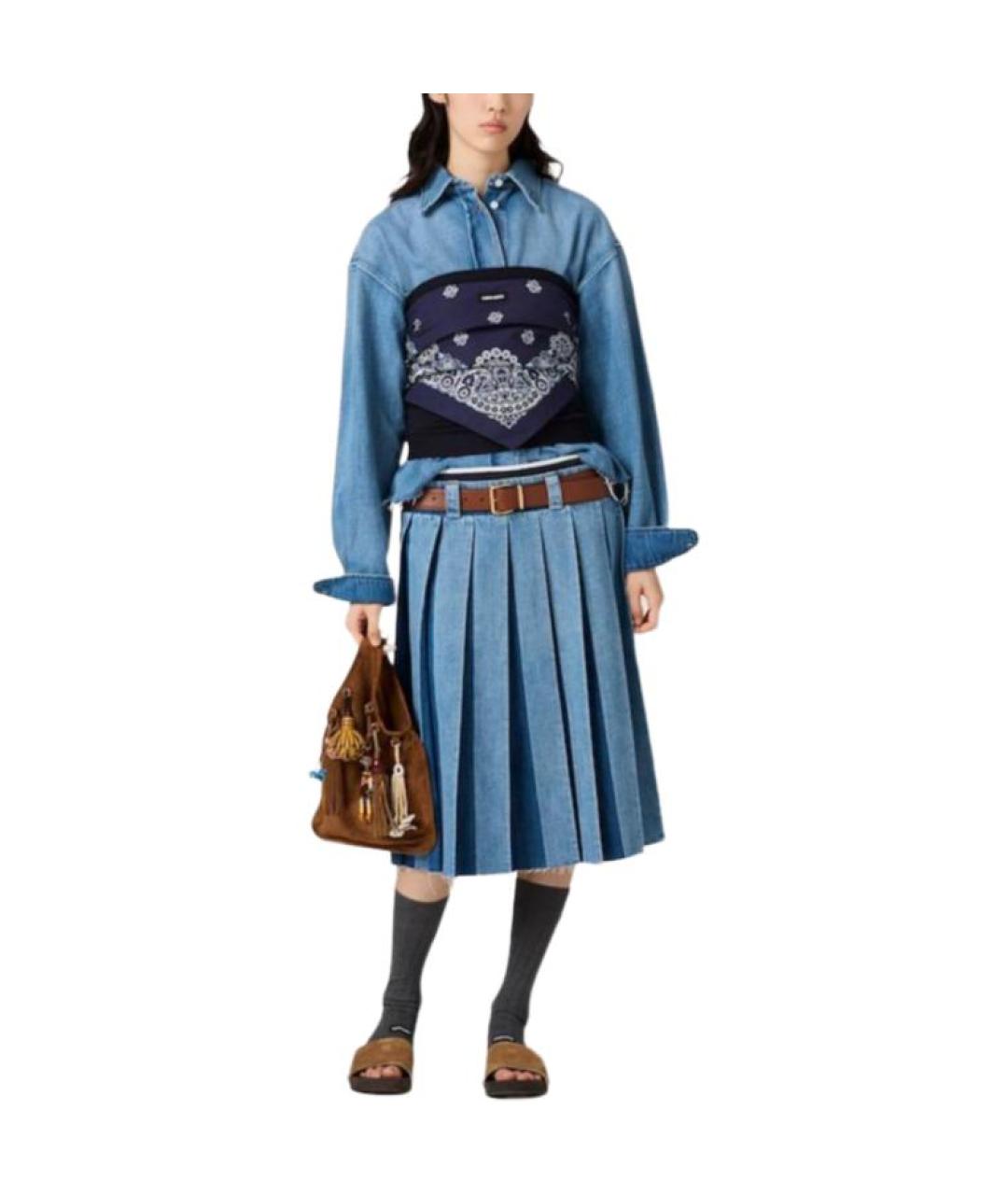 MIU MIU Голубая рубашка, фото 2