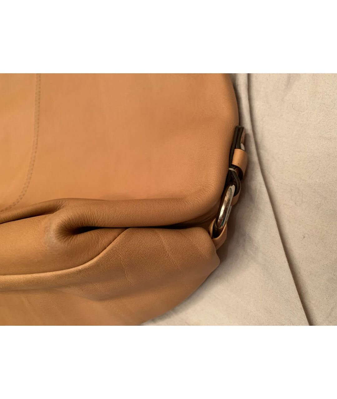 COACH Бежевая кожаная сумка тоут, фото 5