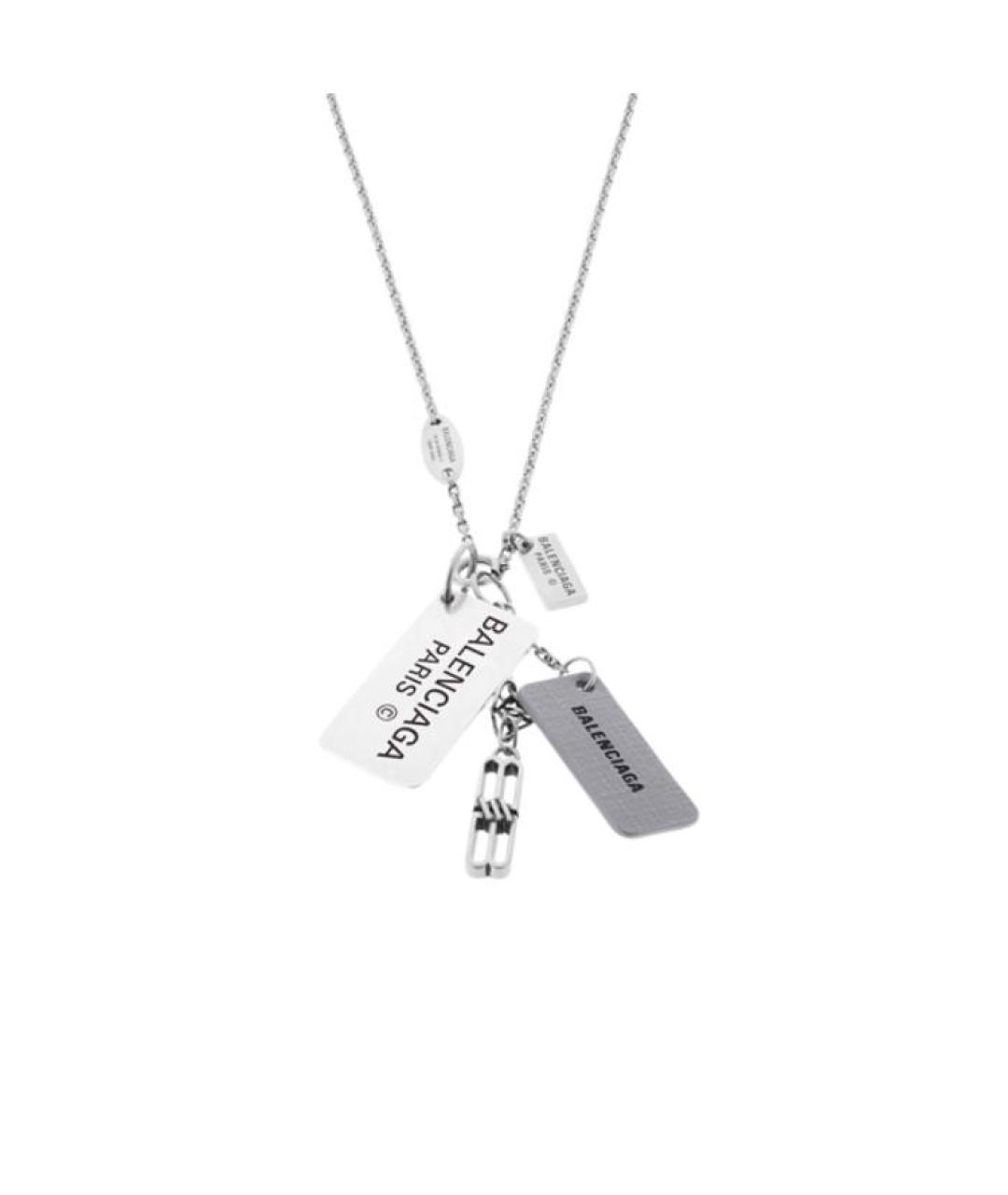 BALENCIAGA Серебряная металлическая подвеска, фото 1