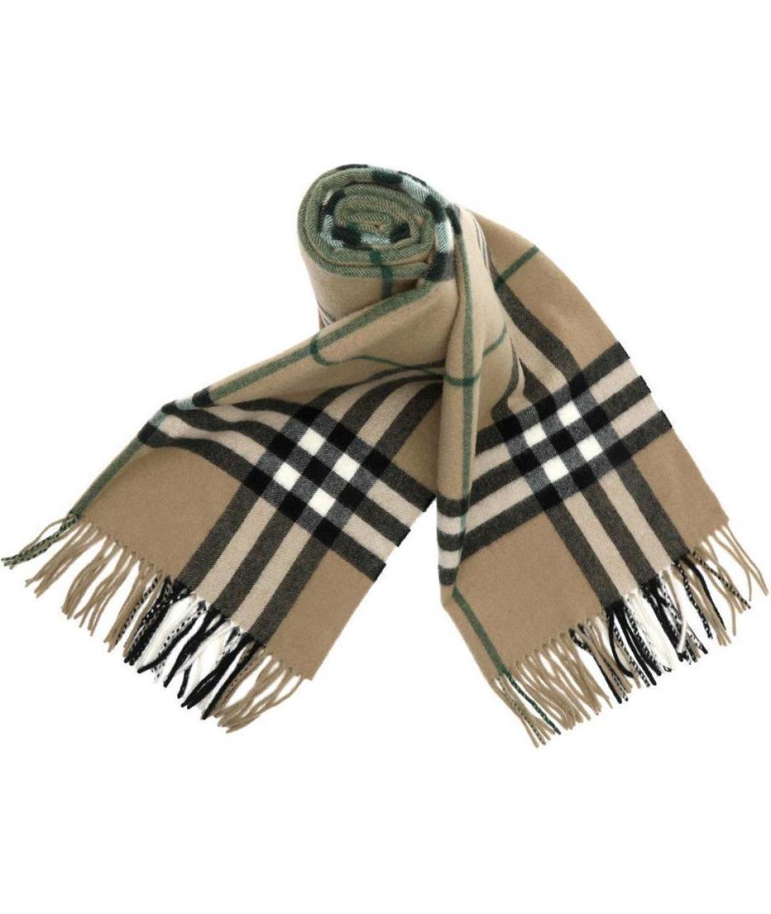 BURBERRY Бежевый кашемировый шарф, фото 2