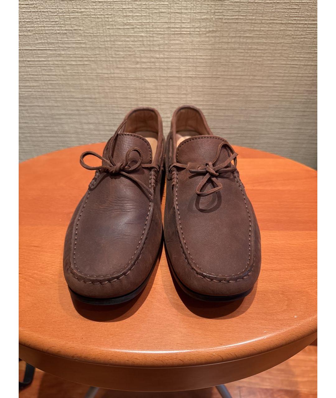 TOD'S Коричневые замшевые мокасины, фото 2
