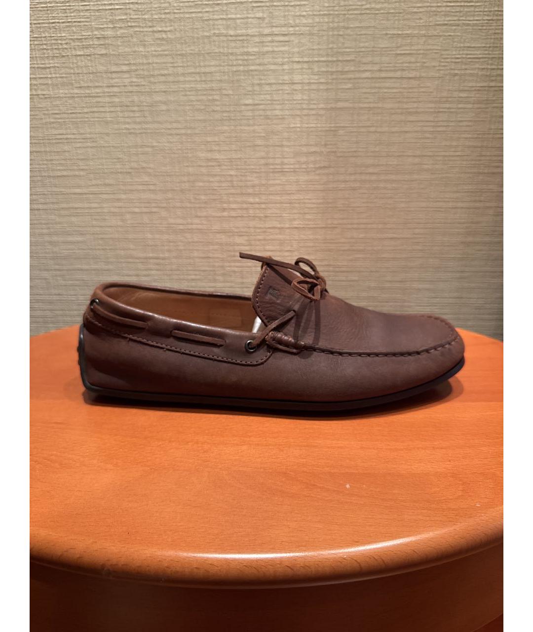TOD'S Коричневые замшевые мокасины, фото 5