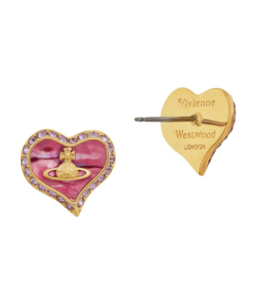 VIVIENNE WESTWOOD Розовые металлические серьги, фото 2