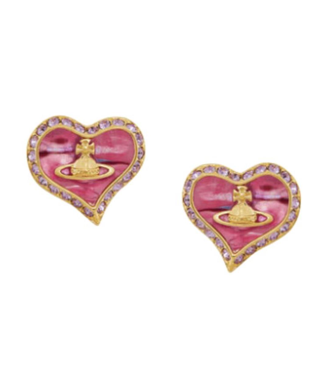 VIVIENNE WESTWOOD Розовые металлические серьги, фото 1