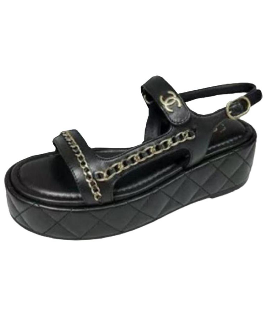 CHANEL Коричневые сандалии, фото 2