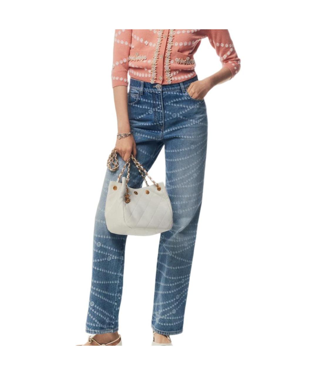 CHANEL Синие прямые джинсы, фото 3