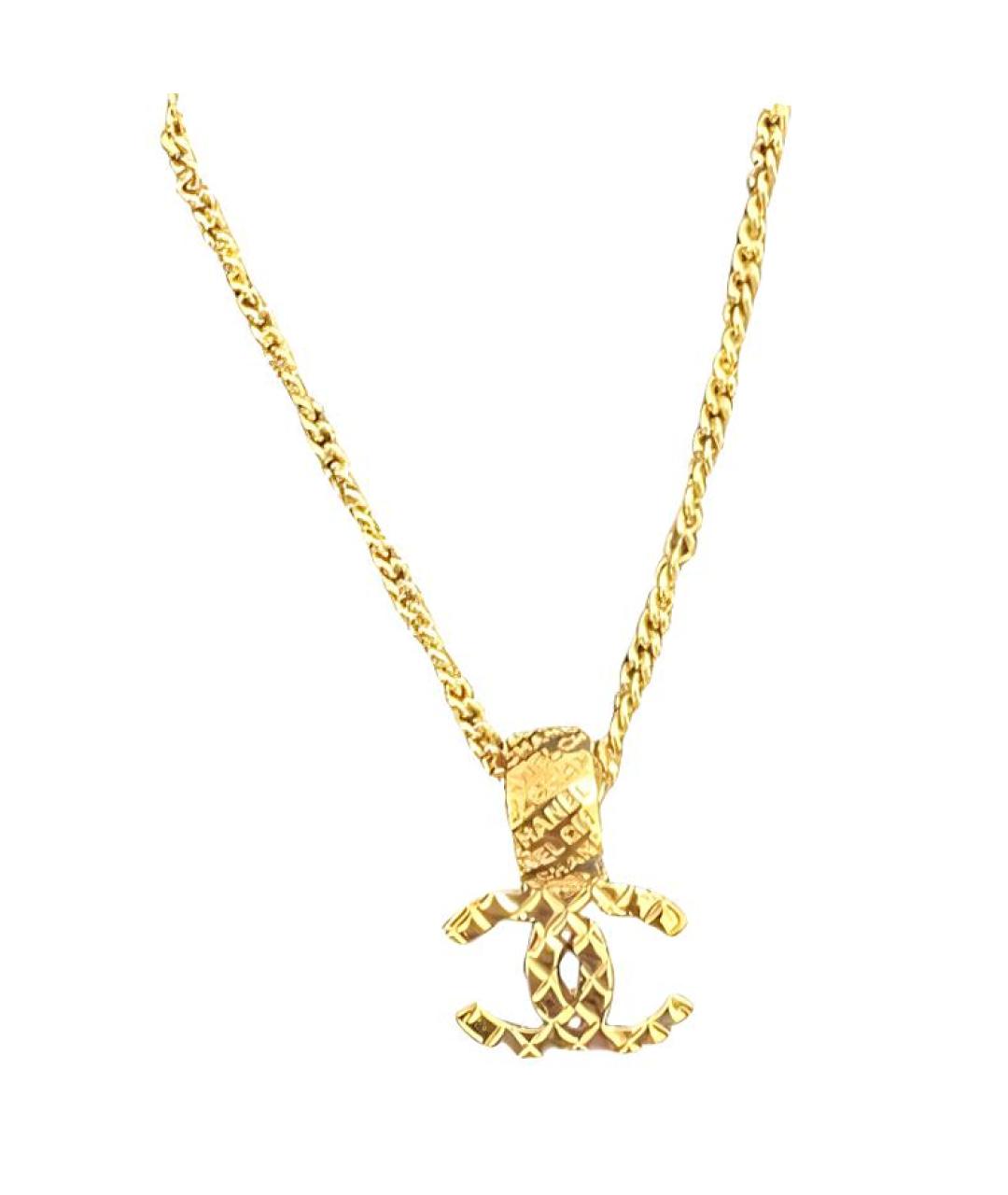 CHANEL Золотая металлическая подвеска, фото 1