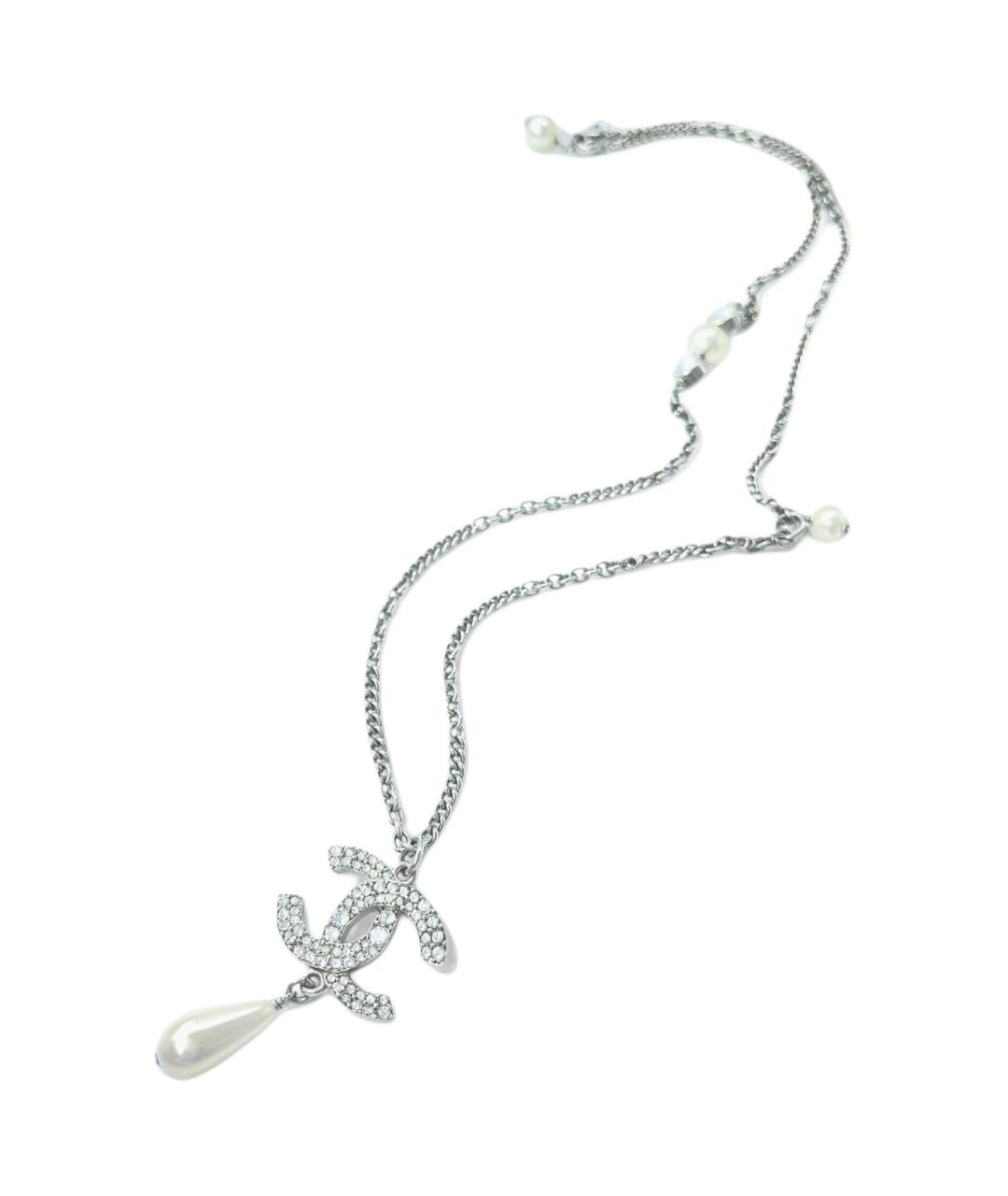 CHANEL Серебряная металлическая цепочка, фото 3
