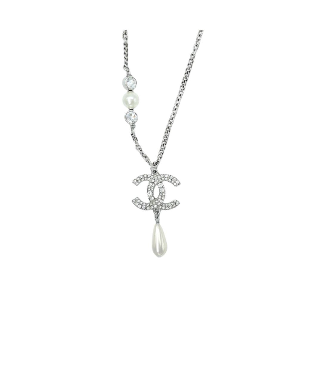 CHANEL Серебряная металлическая цепочка, фото 1