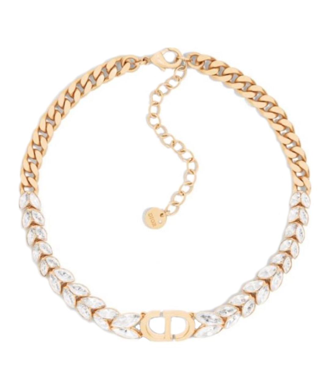 CHRISTIAN DIOR Золотое металлическое колье, фото 1