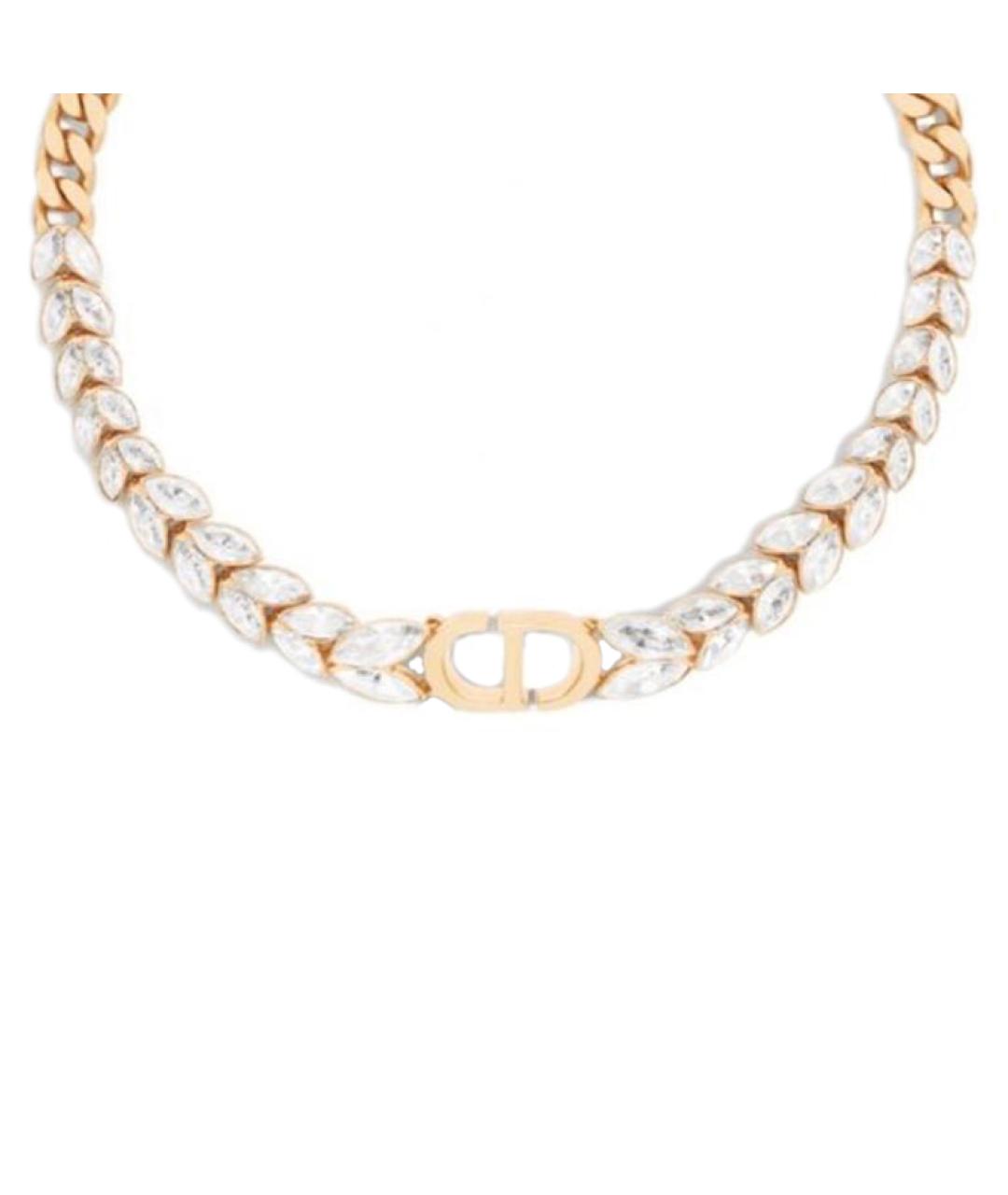 CHRISTIAN DIOR Золотое металлическое колье, фото 2
