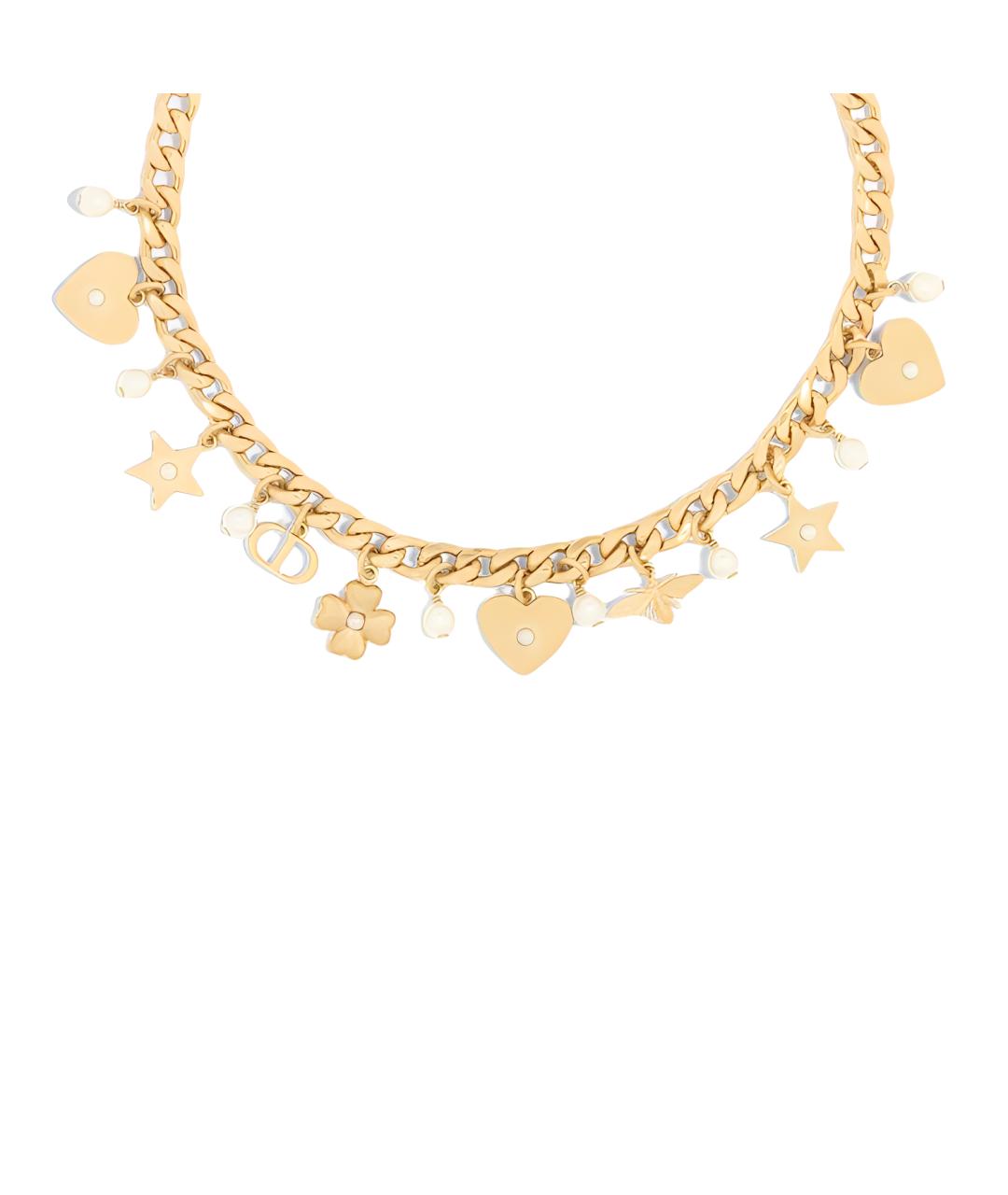 CHRISTIAN DIOR Золотое металлическое колье, фото 2