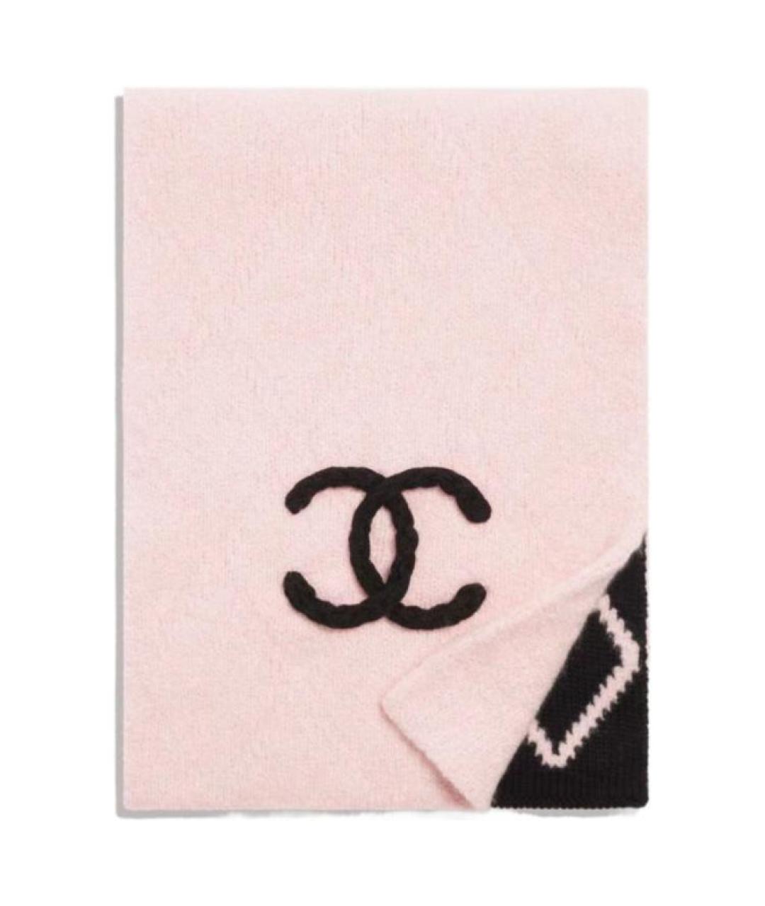 CHANEL Розовый кашемировый шарф, фото 1
