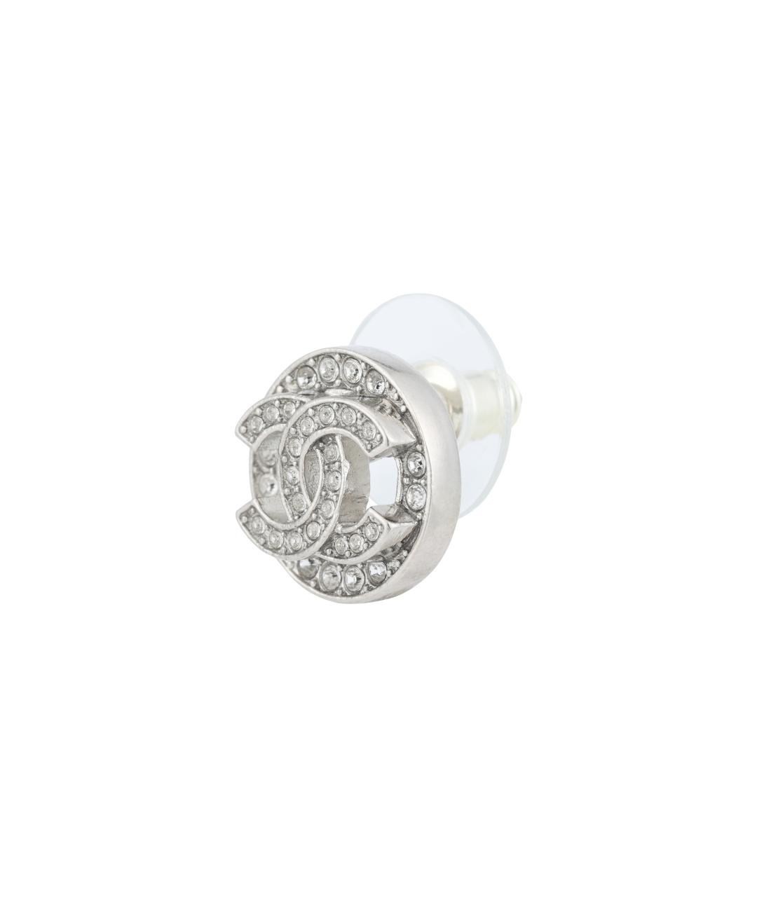 CHANEL Серебряные металлические серьги, фото 3