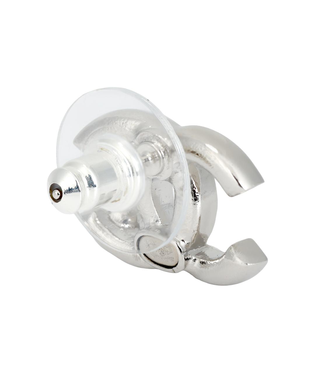 CHANEL Серебряные металлические серьги, фото 4