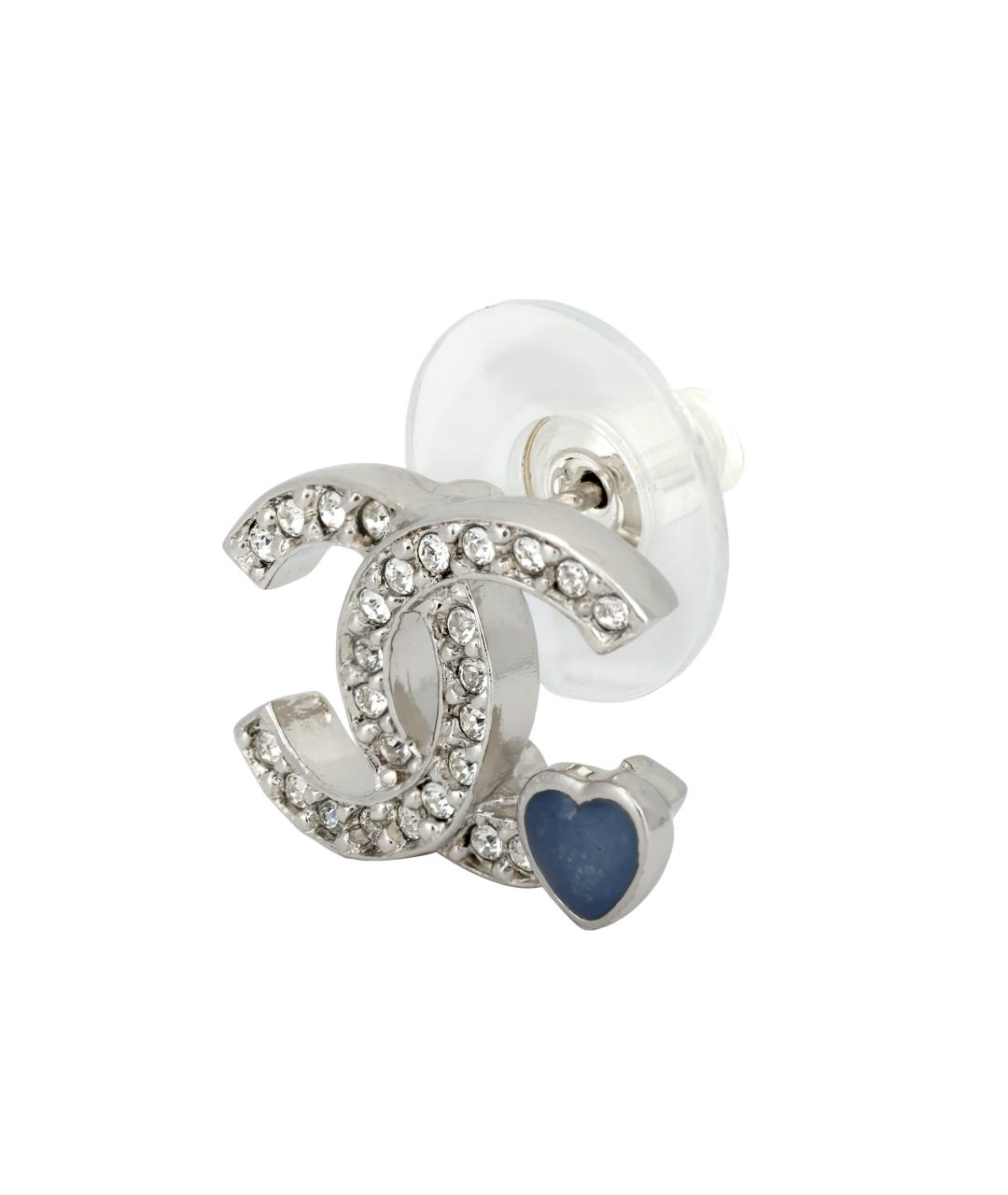 CHANEL Серебряные металлические серьги, фото 3