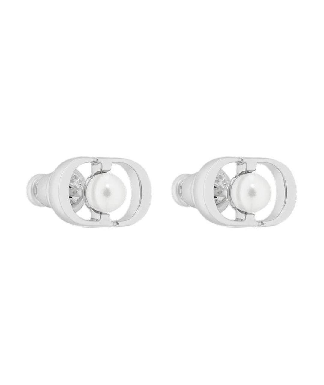 CHRISTIAN DIOR Серебряные металлические серьги, фото 2