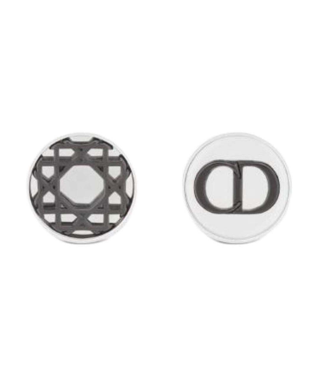 CHRISTIAN DIOR Серебряные металлические серьги, фото 1
