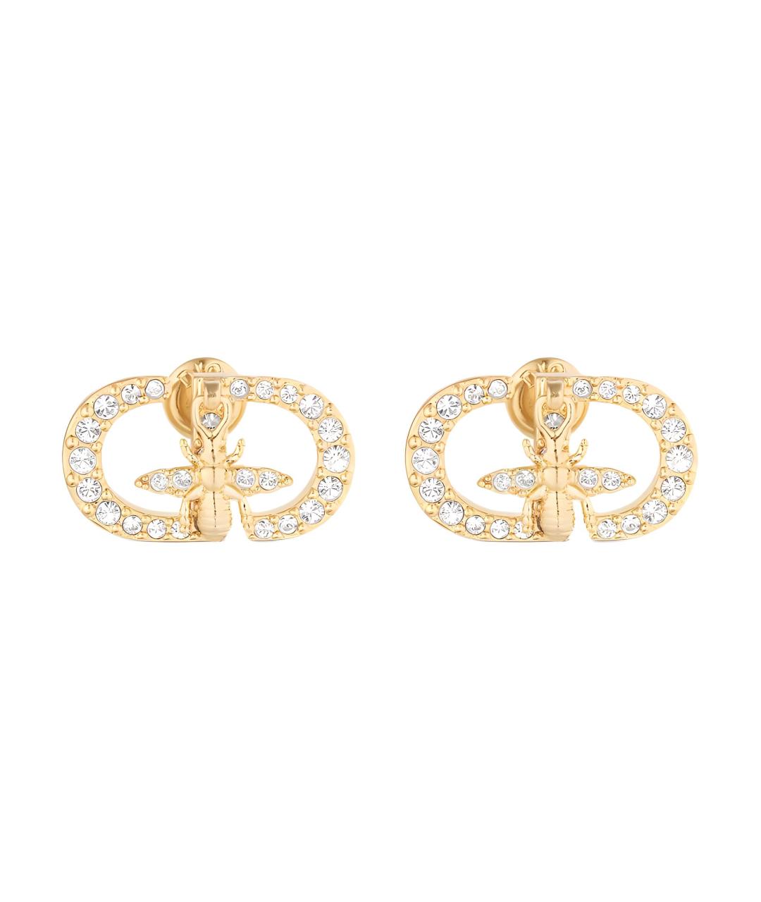 CHRISTIAN DIOR Золотые металлические серьги, фото 1