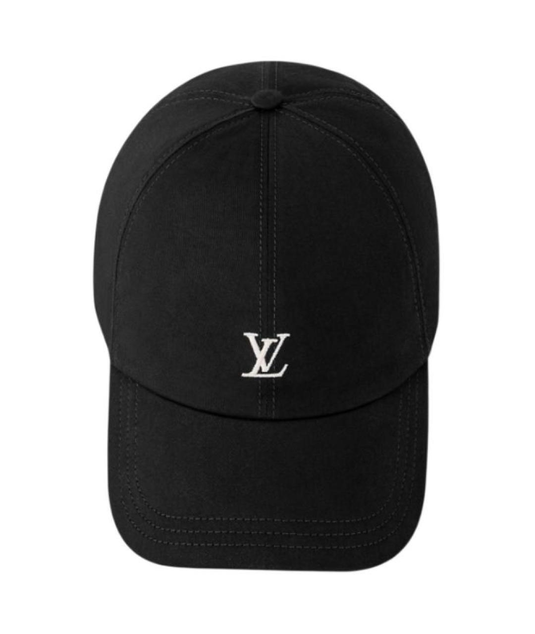LOUIS VUITTON Черная хлопковая кепка, фото 3