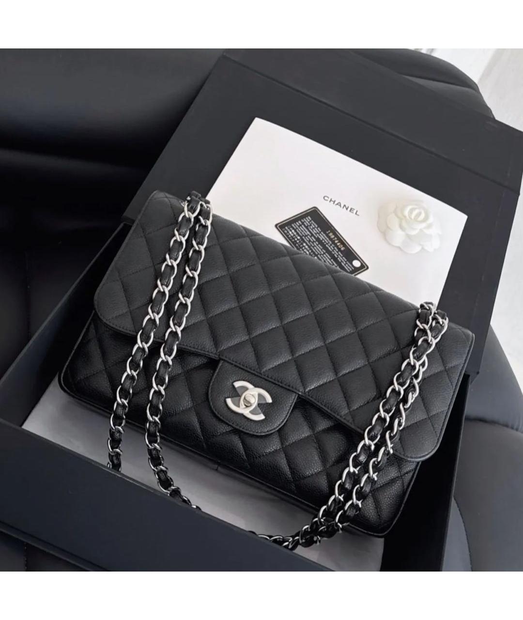 CHANEL Черная кожаная сумка тоут, фото 2
