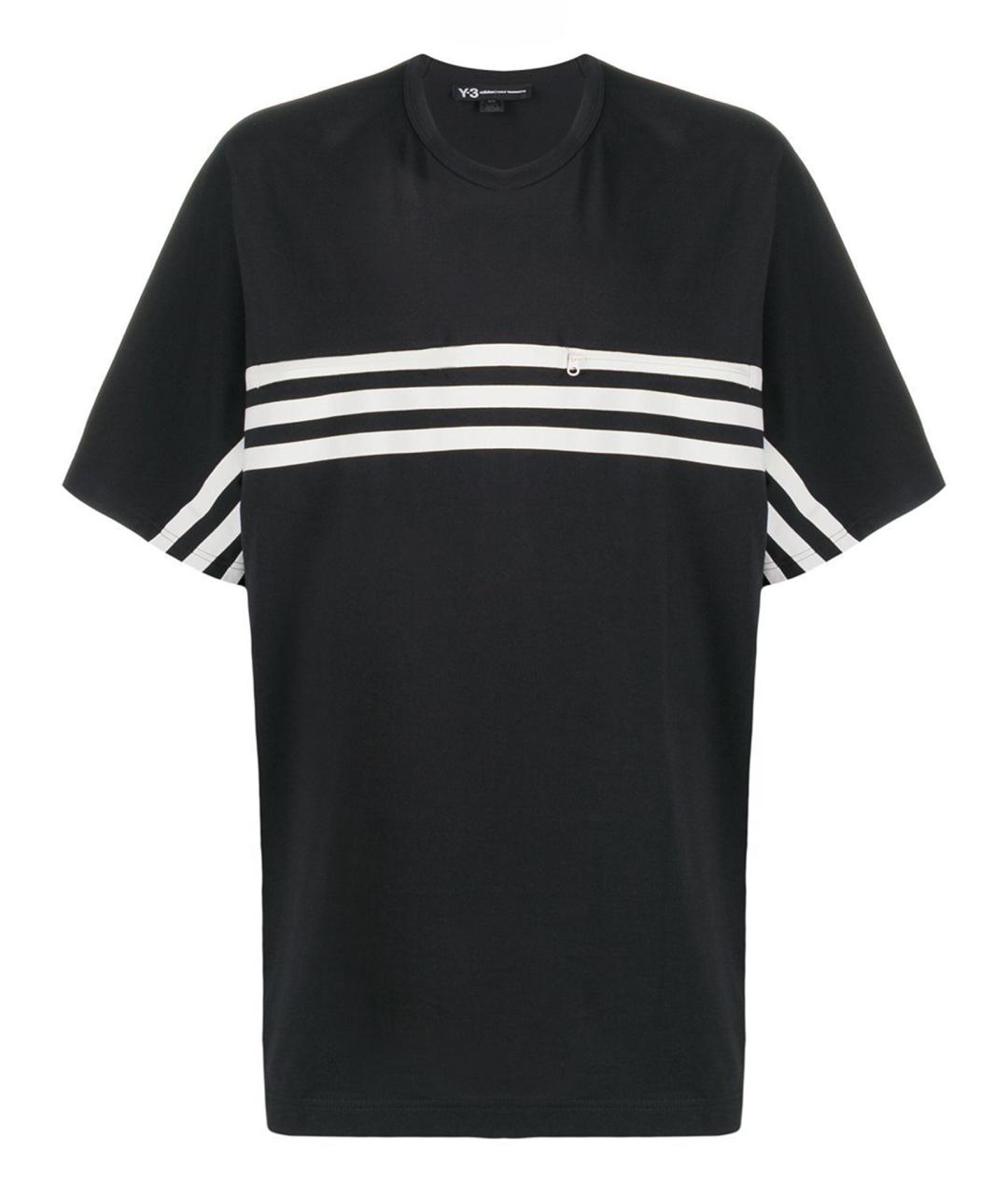 Y-3 Черная хлопковая футболка, фото 1