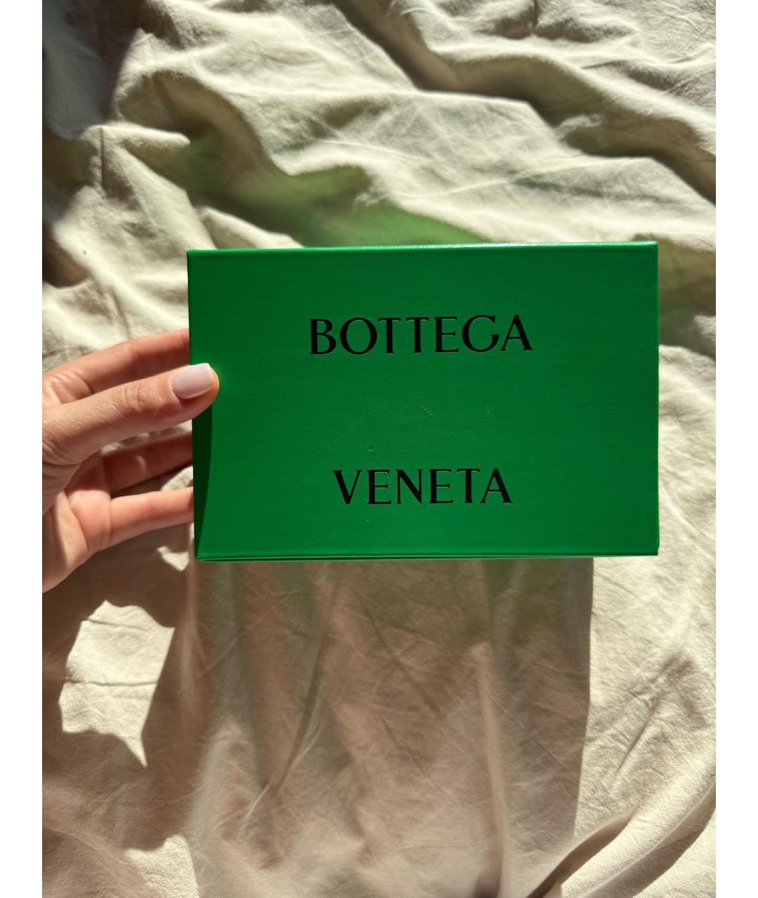 BOTTEGA VENETA Серебряные металлические солнцезащитные очки, фото 4
