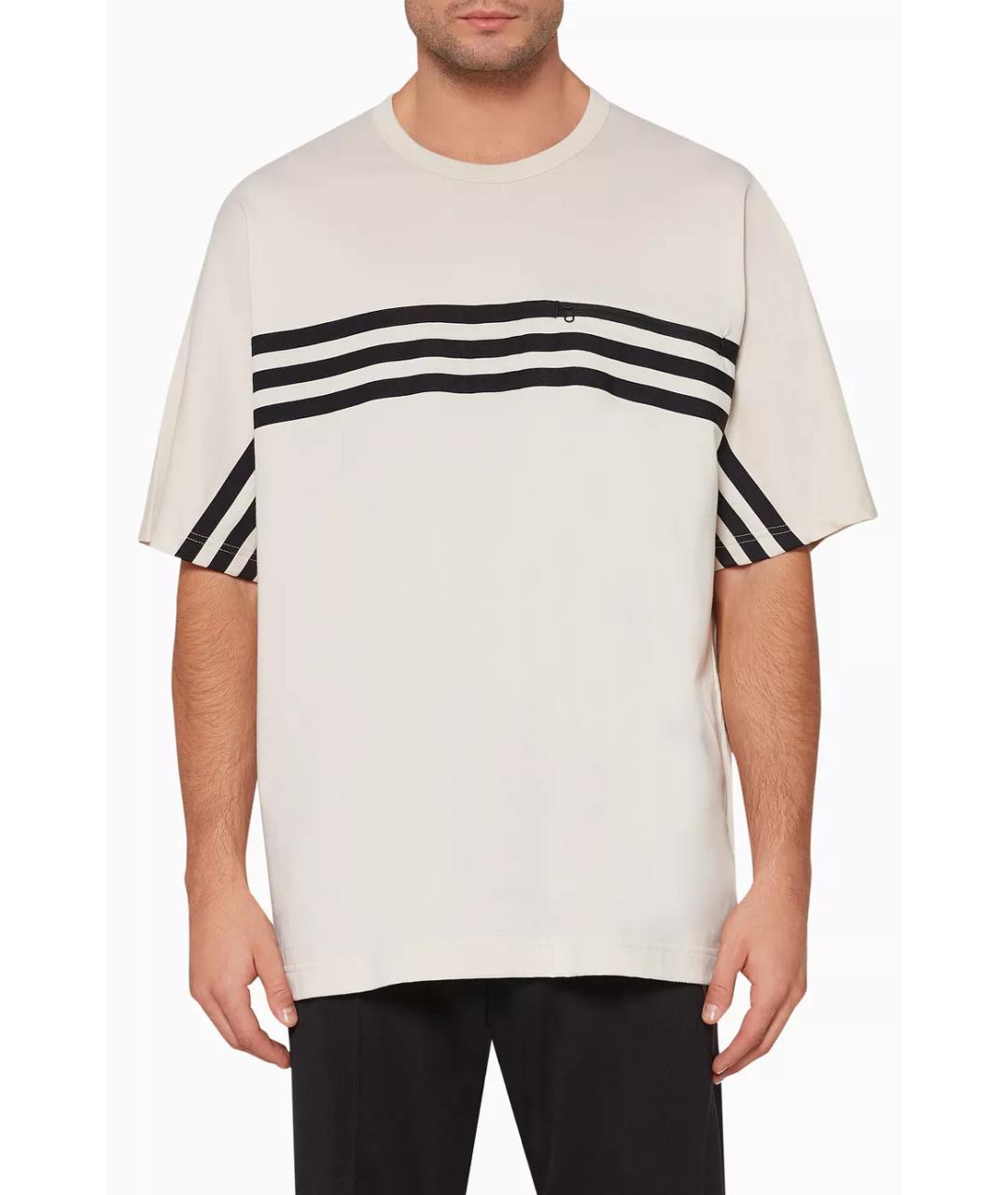 Y-3 Бежевая хлопковая футболка, фото 3