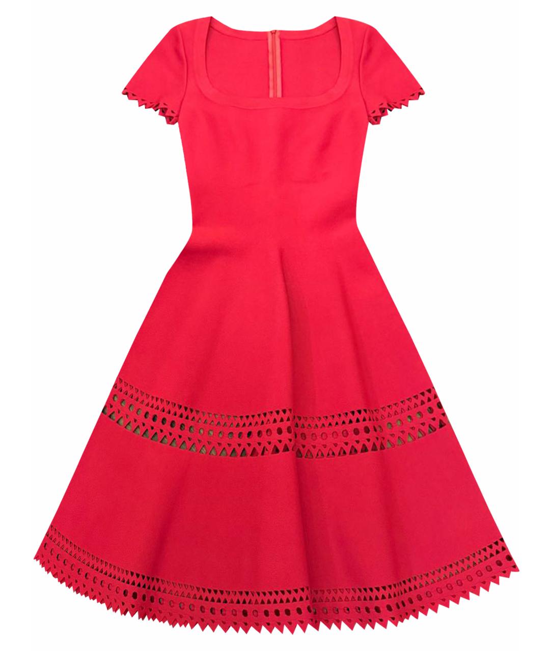 ALAIA Красное вискозное повседневное платье, фото 1