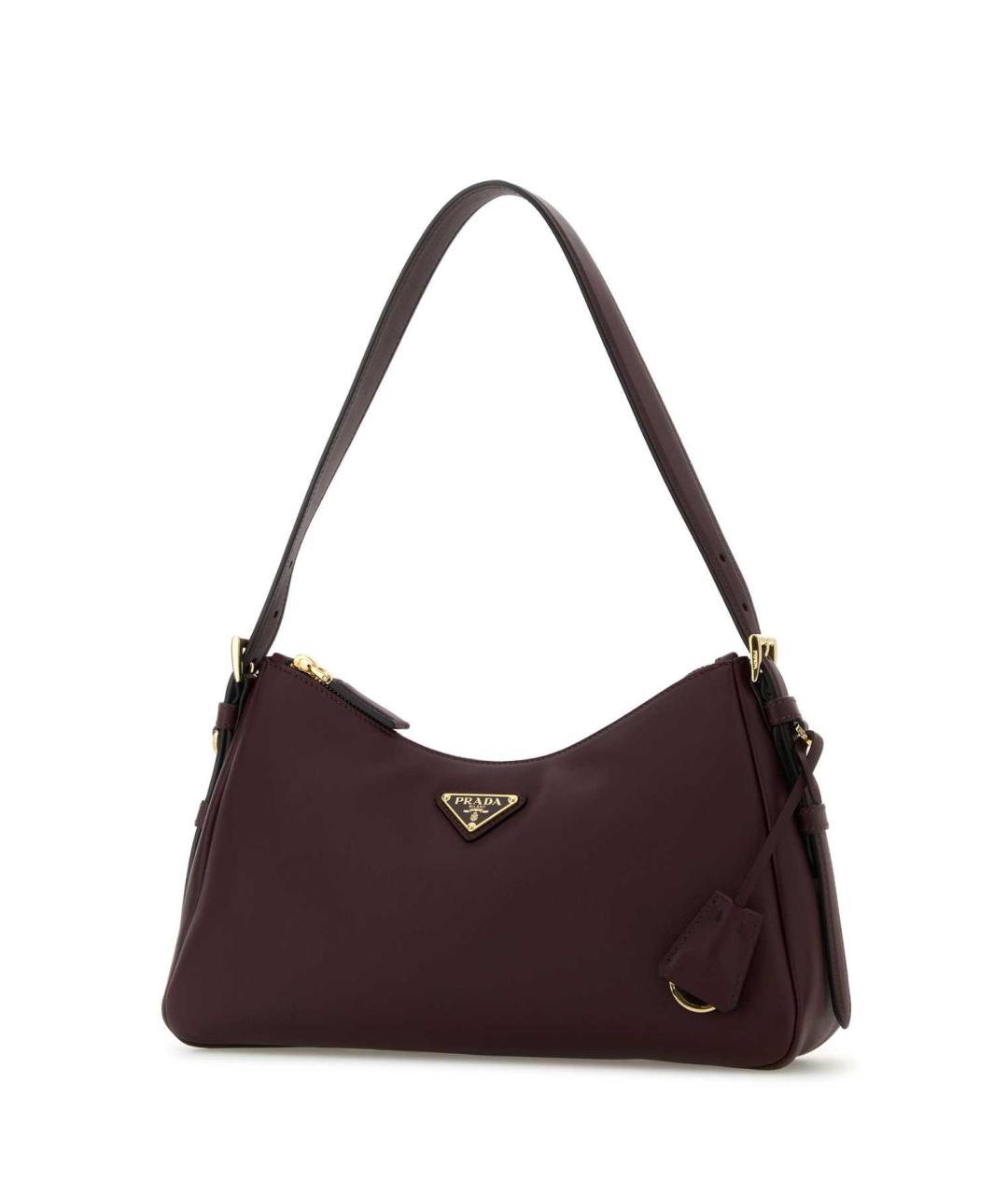 PRADA Бордовая кожаная сумка через плечо, фото 2