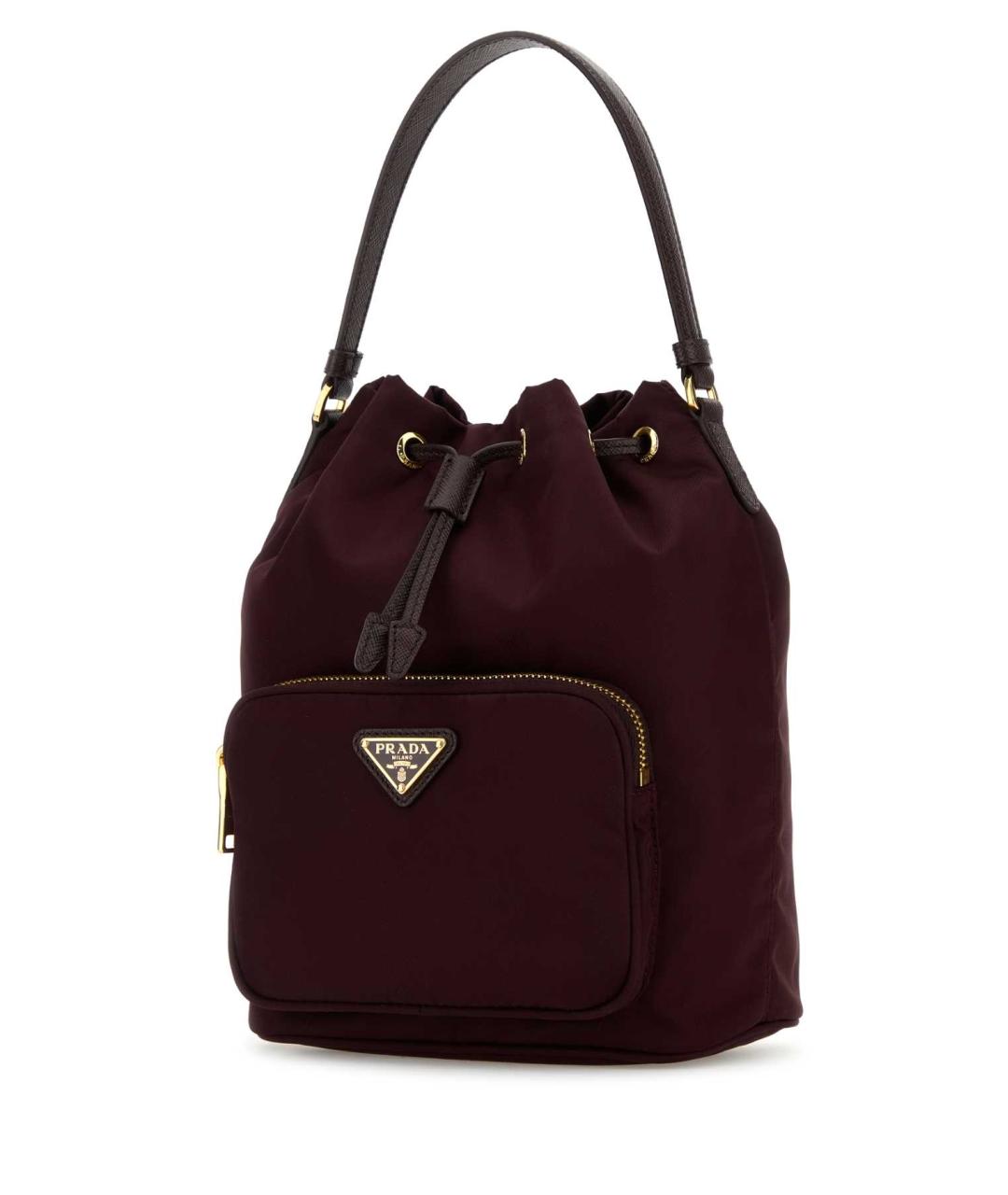 PRADA Бордовая синтетическая сумка тоут, фото 2