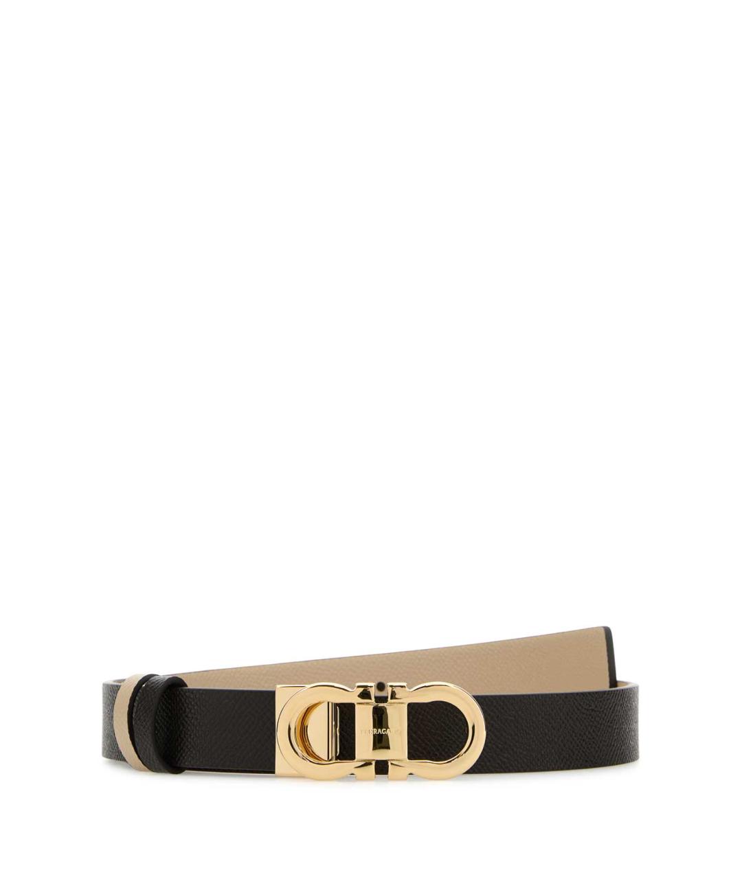 FERRAGAMO Черный кожаный ремень, фото 1