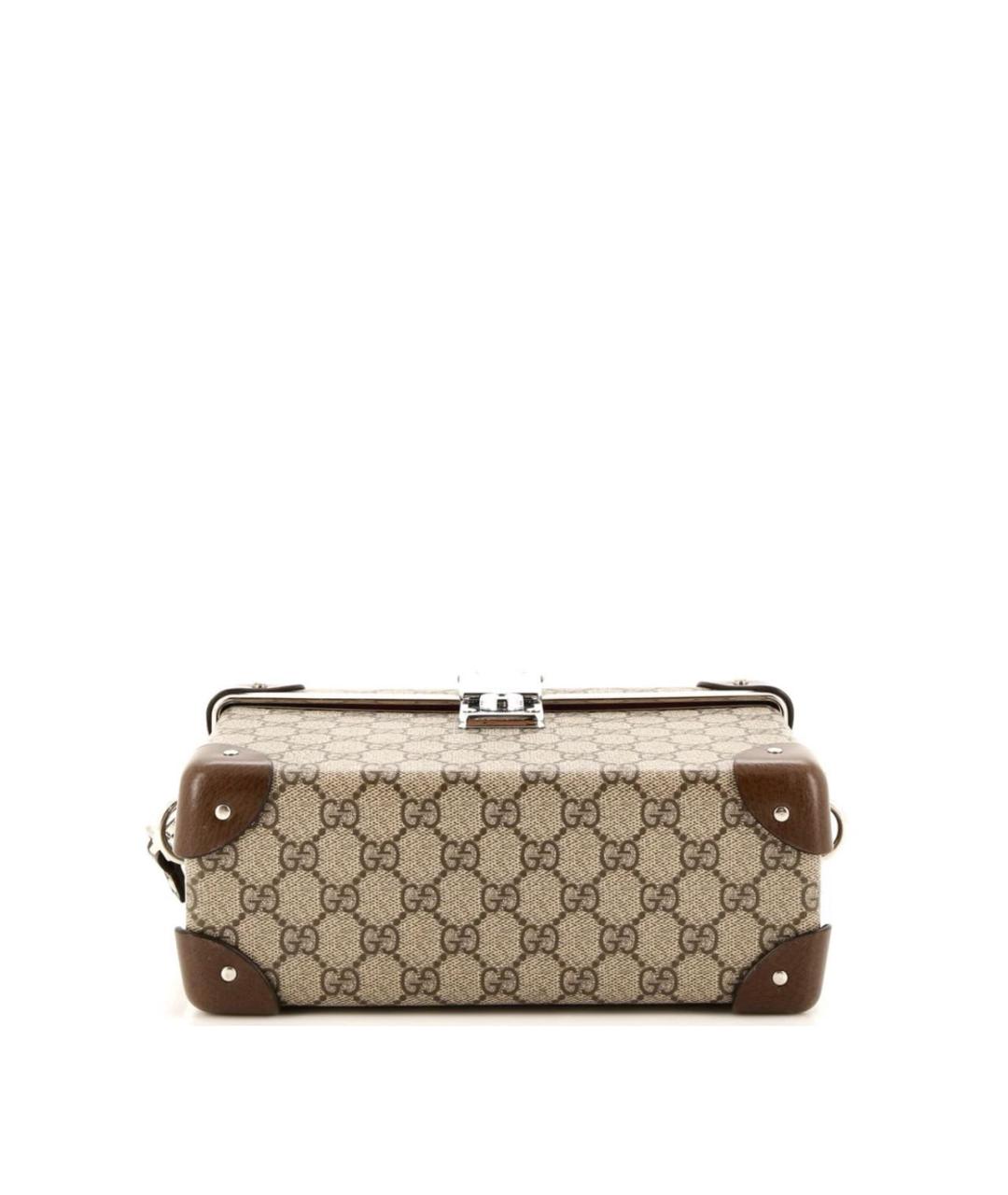 GUCCI Коричневая кожаная сумка с короткими ручками, фото 5