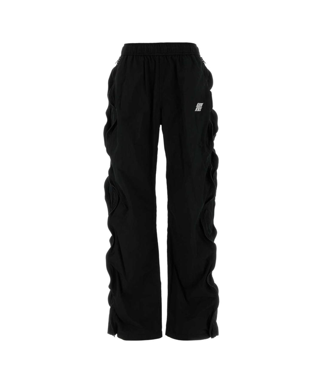 T BY ALEXANDER WANG Черные хлопковые прямые брюки, фото 1