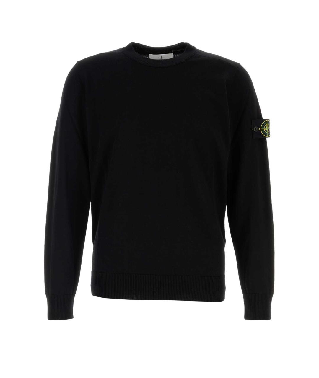 STONE ISLAND Черный шерстяной джемпер / свитер, фото 1